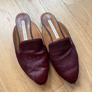 Veronica Beard horse hair mules made in italy womens 36/5.5-6